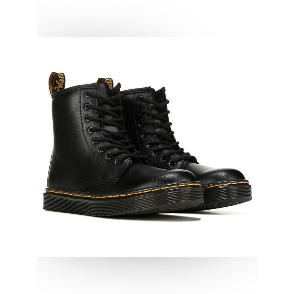 Dr. Martens Zavala Leather Combat Lace Up Boot Little/Big Kid Unisex